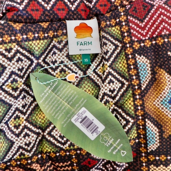 NWT!! FARM RIO Rauti Metallic Reversible Puffer Jacket Après Ski Winter Outdoors - Picture 10 of 16